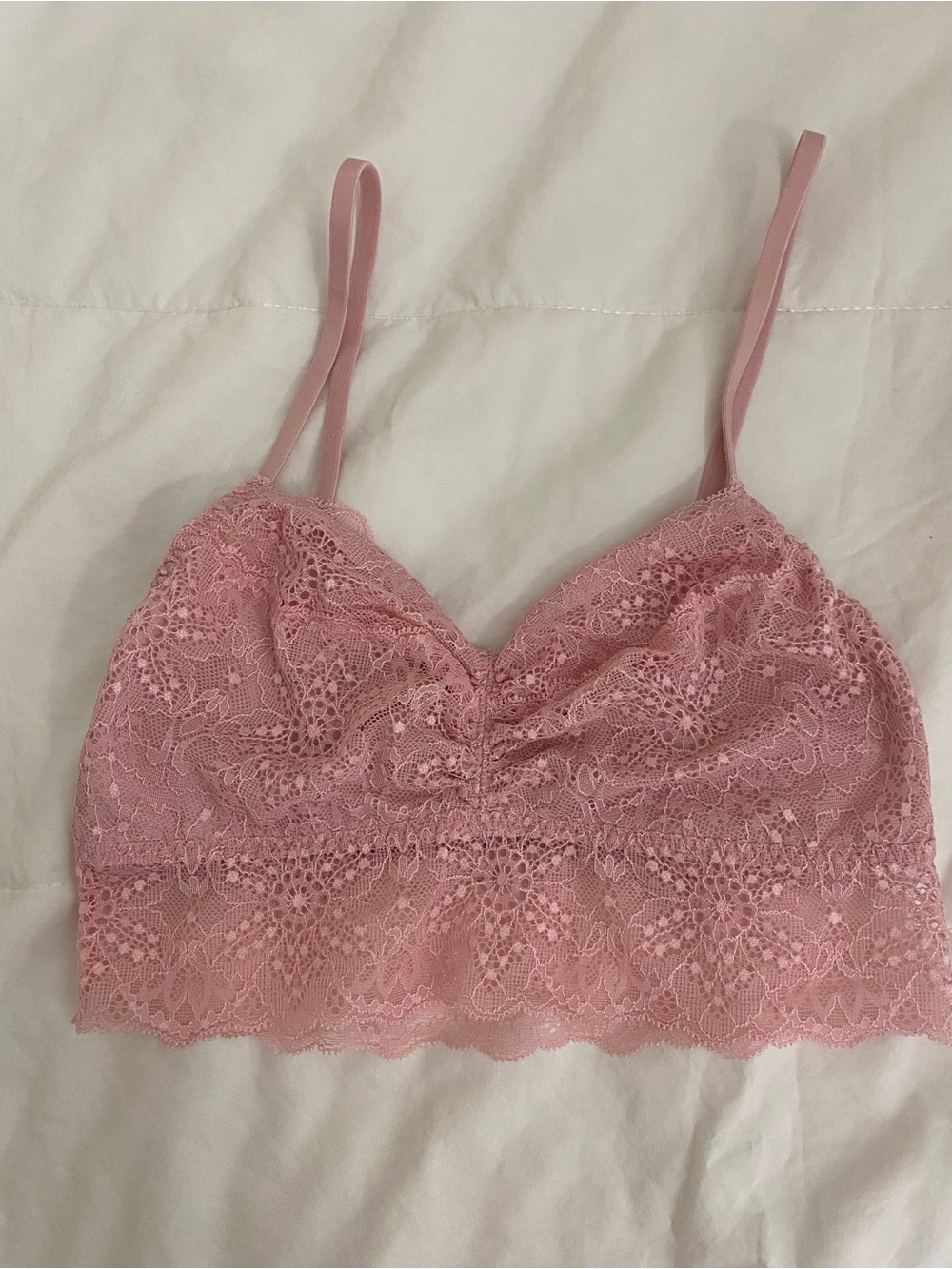 PINK VS Lace Bralette - Dusty Pink